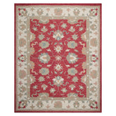 LoomBloom Multi Size Coral Hand Hooked Wool Rug in a Classic Transitional Agra Theme